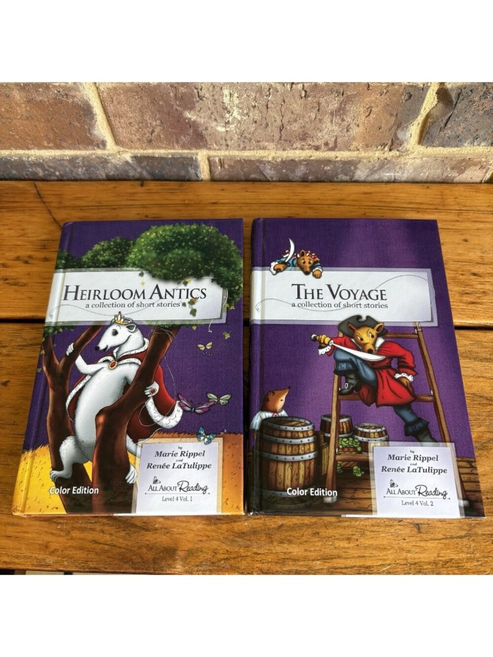 All About Reading Level 4 Readers Volumes 1 & 2, Hardcover Color Edition